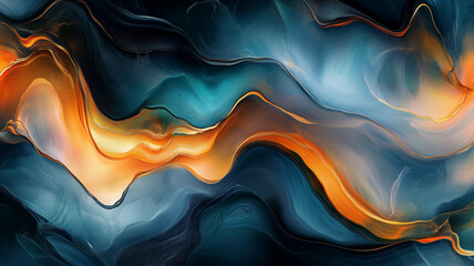 Molten Glass Flow: Sunset Hues