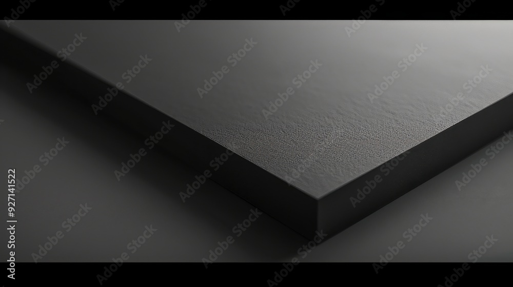 Poster A close-up photograph of a black, textured surface with a subtle sheen. The surface appears to be made of a smooth material with a fine grain pattern.