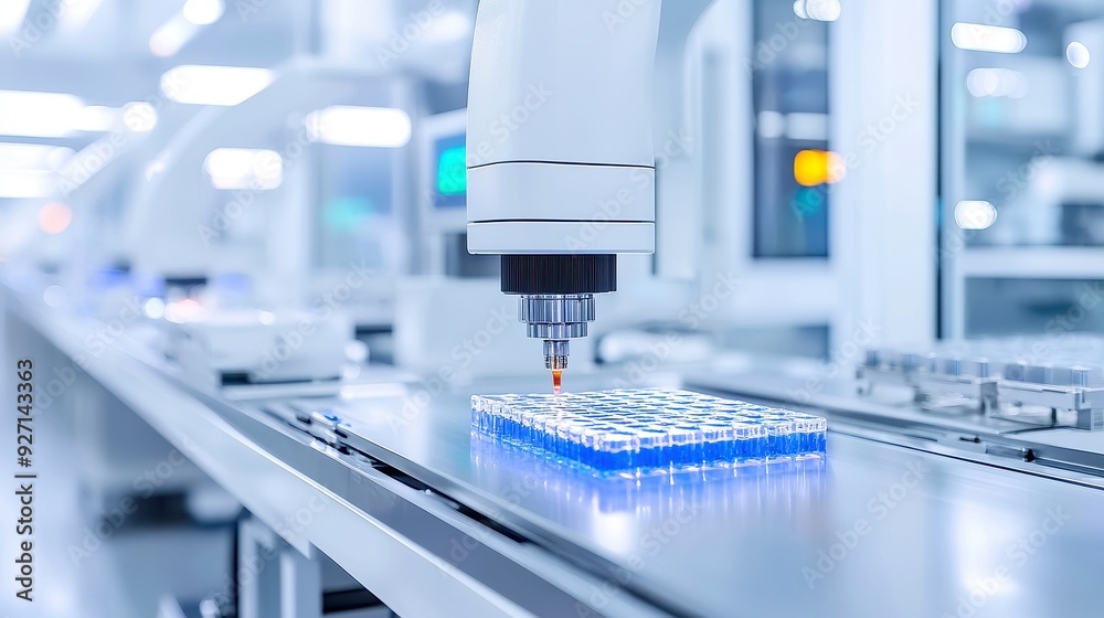 Poster robotic manufacturing quality control, ensuring precision and consistency through automated inspecti
