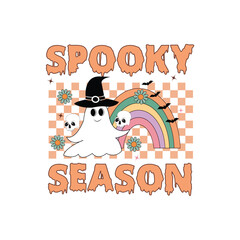 Retro Halloween Tshirt Design, Halloween Background Spooky season