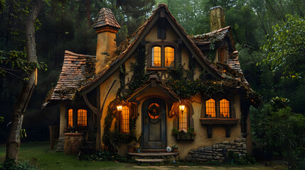 Beautiful modern exterior of a house with elegant architecture.