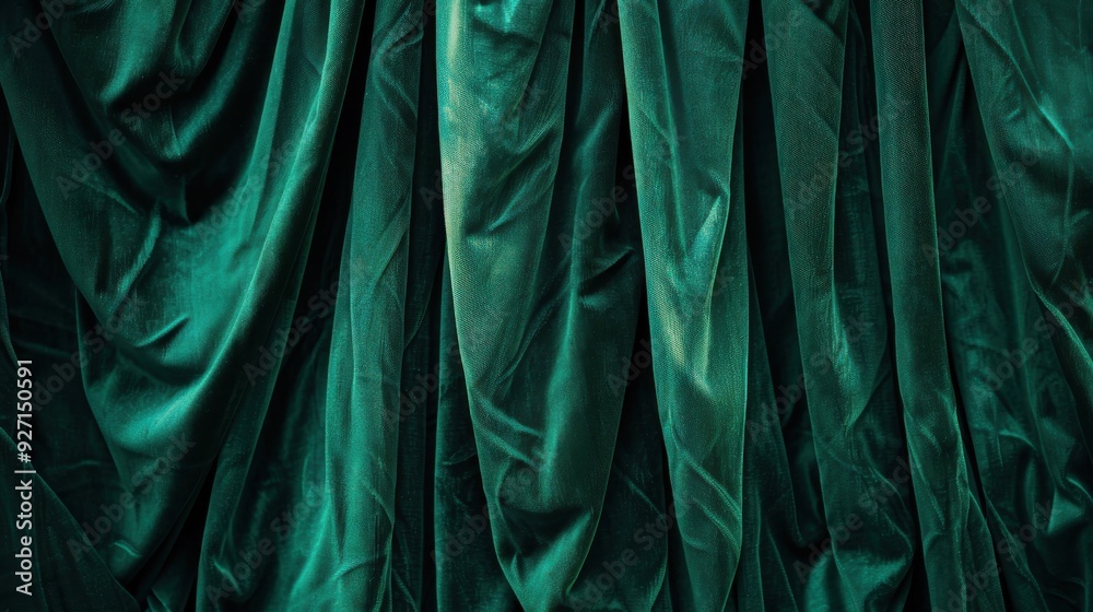 Poster the image features a close-up shot of deep green velvet fabric, captured in a way that highlights th