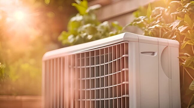 Ventilation System. Ductless Split AC in Garden