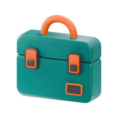 Premium office hand bag icon 3d rendering on isolated background