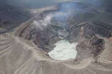 阿蘇中岳火口 空撮