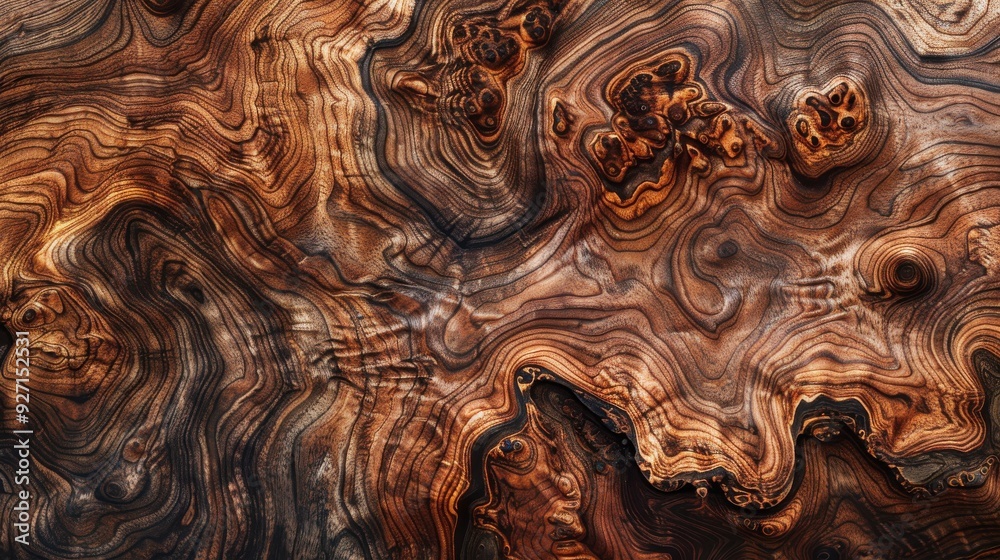 Poster a close-up view of a wood surface reveals intricate patterns of grain, showcasing the natural beauty