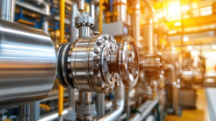 Fototapeta premium Modern industrial factory with cutting-edge machinery