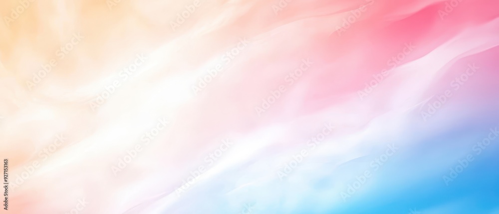 Poster vibrant abstract background with gradient colors of orange, pink, and blue, creating a soft and drea