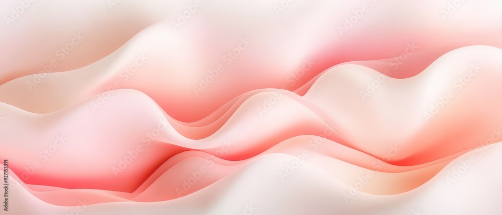 Aufkleber soft abstract waves of pink and peach hues, resembling gently flowing fabric. smooth, elegant curves