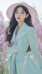 Fototapeta premium Beautiful woman with gentle style