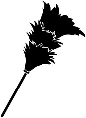 duster illustration cleaner silhouette housekeeping logo maid icon housework outline dusting house woman clean home household work service hygiene shape tool tidy worker for vector graphic background