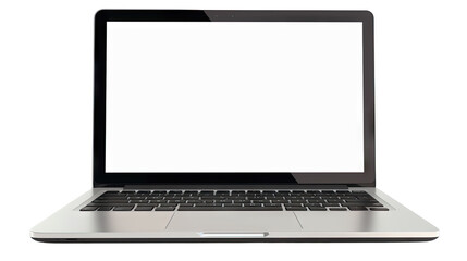 Isolated Laptop with Empty Space on Transparent PNG Background 8K High-Resolution  