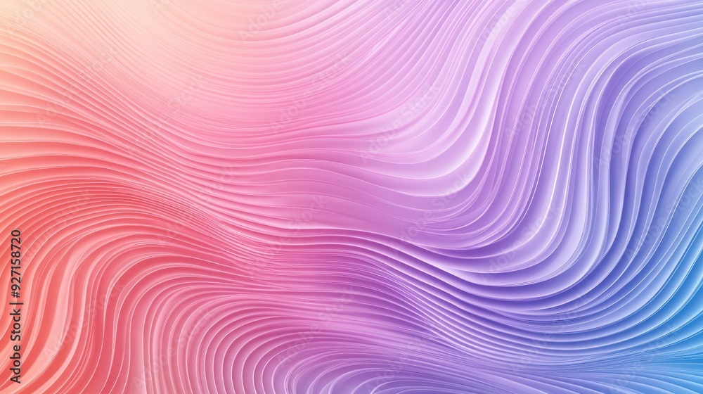 Aufkleber colorful abstract wavy gradient background with flowing lines in shades of red, purple, and blue. id
