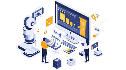 AI-powered customer relationship management (CRM) systems, CRM systems featuring a picture of marketers handling customer data
