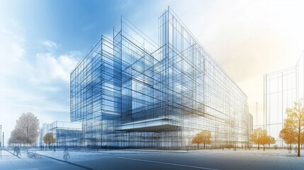 A picture of architects and engineers is displayed alongside digital building information modeling (BIM) technology.