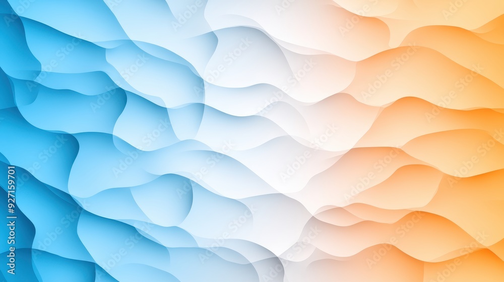 Aufkleber abstract blue to orange gradient with wave texture, giving a 3d effect. trendy and modern background