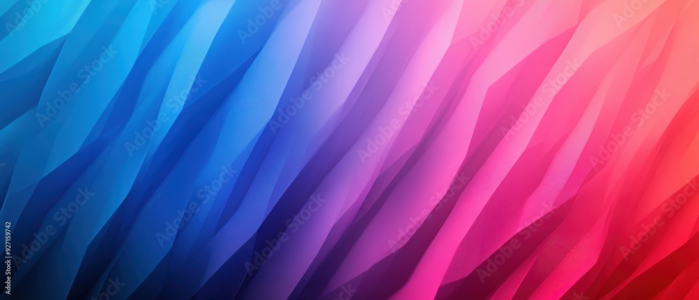 Leinwandbilder Abstract colorful wavy background featuring smooth gradient transitions from blue to red, creating a vibrant and dynamic visual effect.