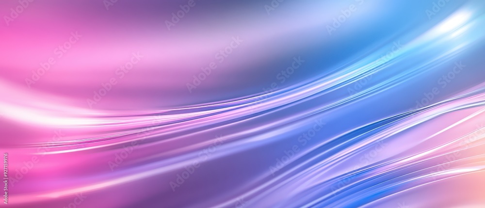 Poster abstract gradient pink and blue background with smooth, flowing wave patterns, perfect for design an