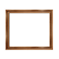 A simple wooden frame with a black background, perfect for adding your own image or text.
