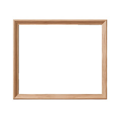 A simple wood frame isolated on a black background.