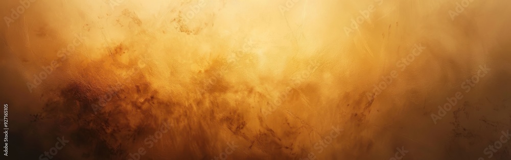 Poster a digital painting of a large, abstract, background with a gradient of brown to yellow. it features 