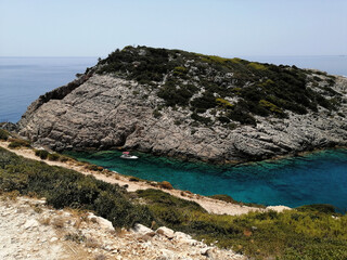 bay on Zakynthos among the rocks
