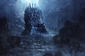 ai generative ice queen throne