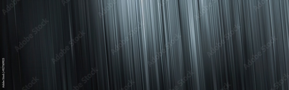Aufkleber A close-up view of dark curtains with a light source shining through them from behind, casting vertical lines of light across the fabric. The curtains are textured and slightly translucent, creating a