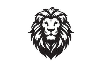 Lion had silhouette vector illustration