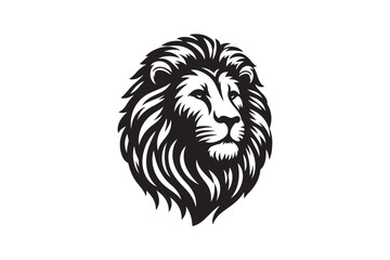 Lion had silhouette vector illustration