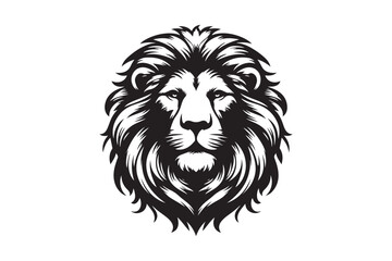 Lion had silhouette vector illustration