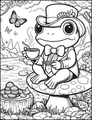 Friendly Frog Coloring Page