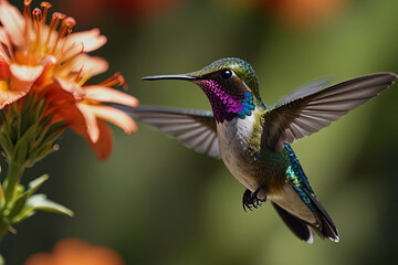 Fototapeta premium Hummingbird on flower