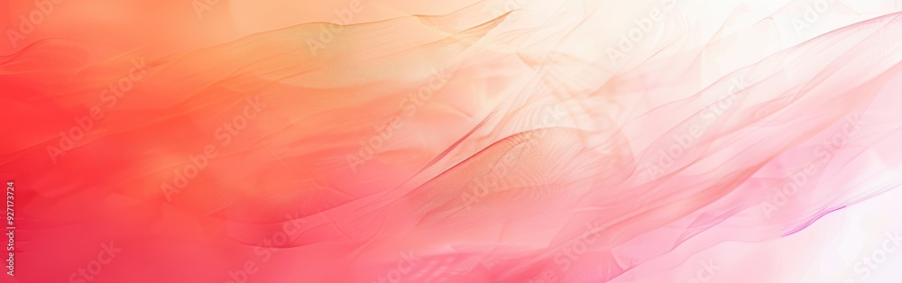 Poster A soft, abstract background with a gradient of pink and orange hues. The colors are blended together to create a delicate and ethereal look.