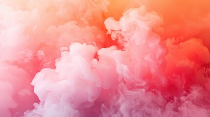 Fototapeta premium White and pink ink swirls and blends together in water, creating a vibrant abstract pattern. The light catches the ink, creating a soft glow.