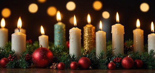Christmas decoration with candles