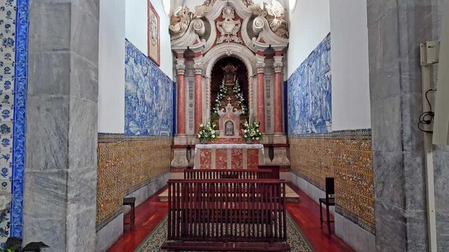 Renaissance Cathedral of St. James the Great at Beja, Portugal. Built in 1590, located in the old town square view from the Castle, Beja