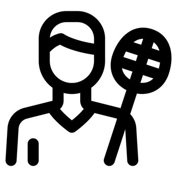 recommend clip art: Badminton Player Icon