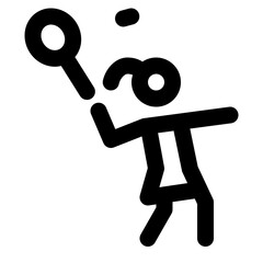 Badminton Player Icon