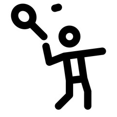Badminton Player Icon