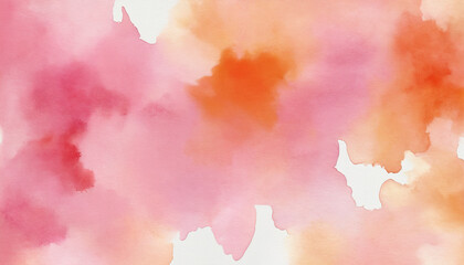 Obraz premium orange and pink smooth watercolour background with copy space