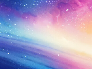 幻想的な模様の背景　水彩