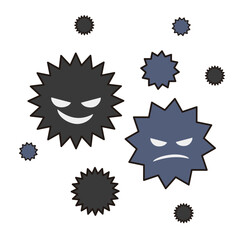 攻撃的な顔をしたばい菌