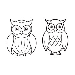 Perfect Owl Outline Silhouette Vector Art for T-Shirts.