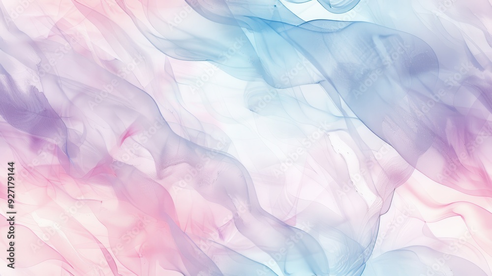 Poster the image shows an abstract watercolor painting with pink, blue, and purple swirls. the colors are b