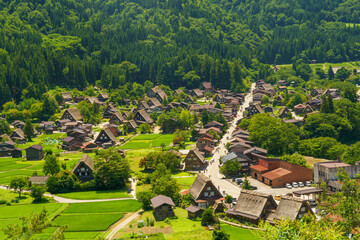 展望台から見た夏の白川村 © NUNOSHIN