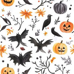 halloween seamless pattern