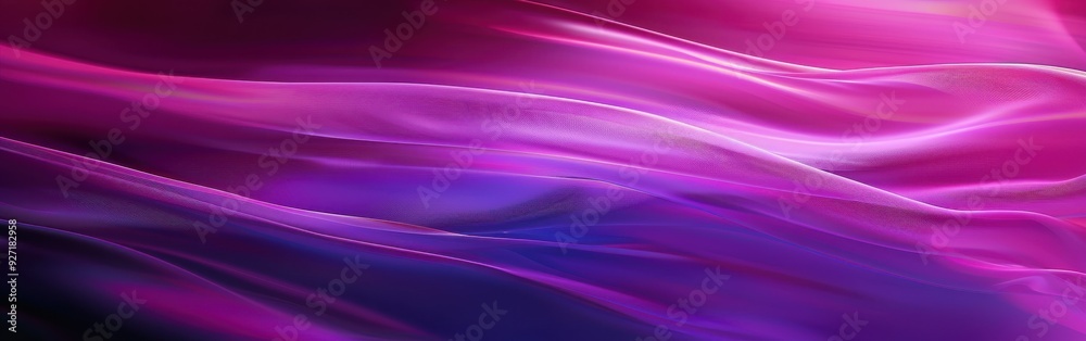 Poster a digital design showcasing waves of soft, textured fabric in shades of purple and pink. the fabric 