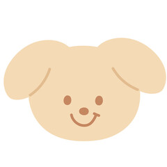 Illustration of smiling puppy png for animal, cartoon character, comic, mascot, cute patches, shirt print, plush toy, dog doll, brooch, sticker, emoji, pet shop, vet, adopt and rescue pet, paw friends