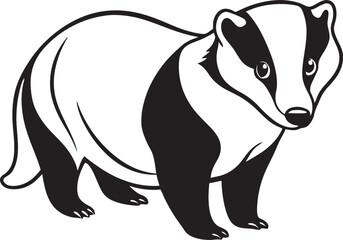 Badger silhouette vector by illustrator